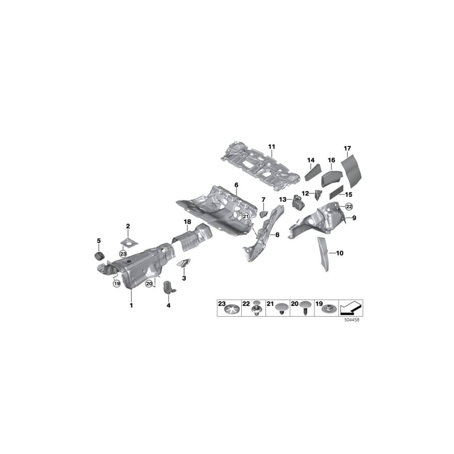 Genuine BMW 51487438310 G20 Noise Insulation, Firewall, Upper Right (Inc. M340iX, 318d & 320dX)