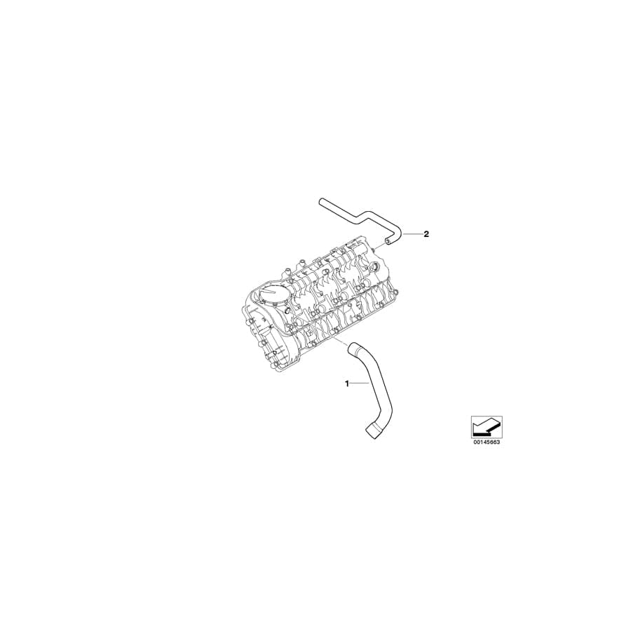 Genuine BMW 11127797111 E65 Leakage Line Zyl. 5-8 (Inc. 745d)