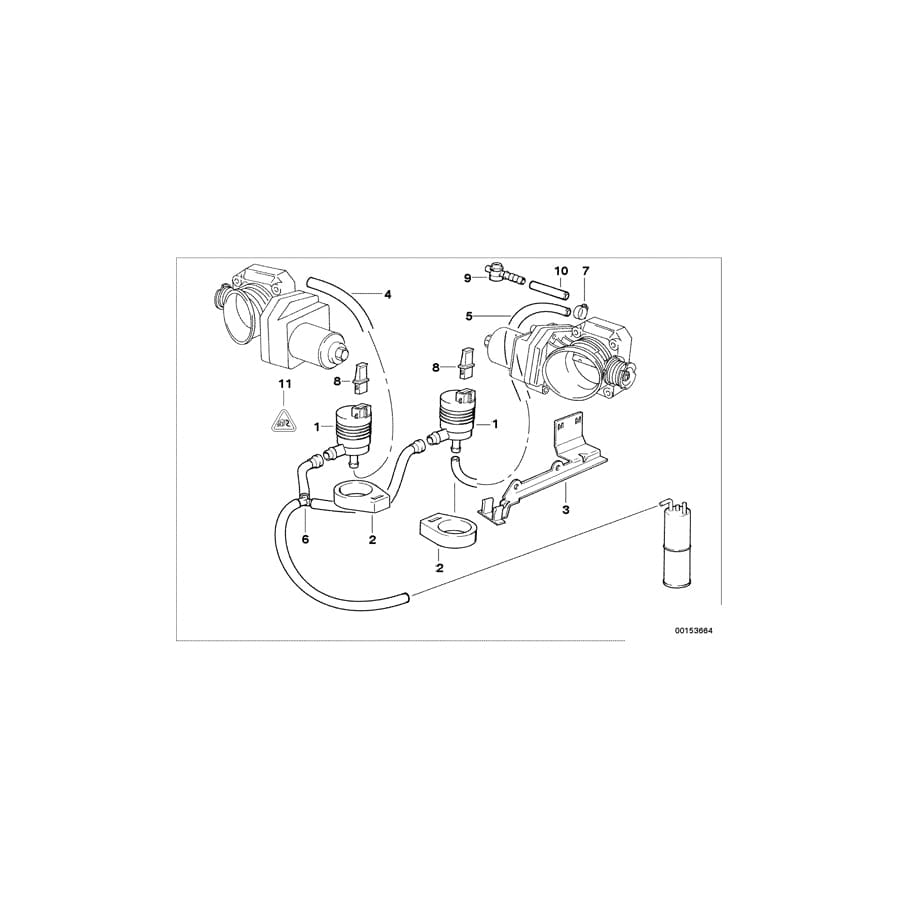 Genuine BMW 13901742893 E38 Hose ZYL.1-6 (Inc. 750i, 750iL & 750iLP)