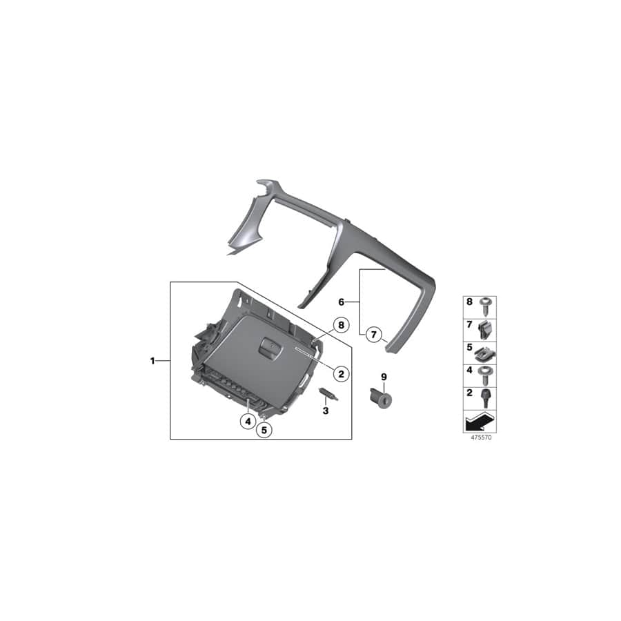 Genuine BMW 51162997504 E84 Glove Box OYSTER (Inc. X1)
