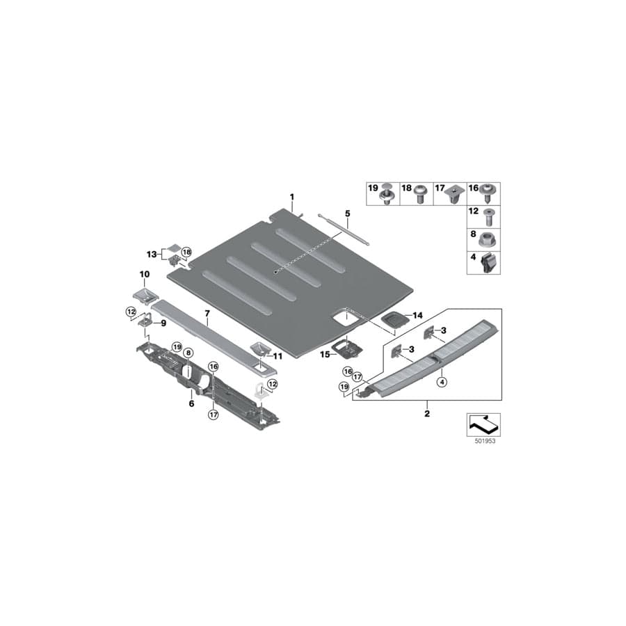 Genuine BMW 51477948357 G06 Loading Sill Cover SCHWARZ (Inc. X6 40iX, X6 40i & X6 M50iX)