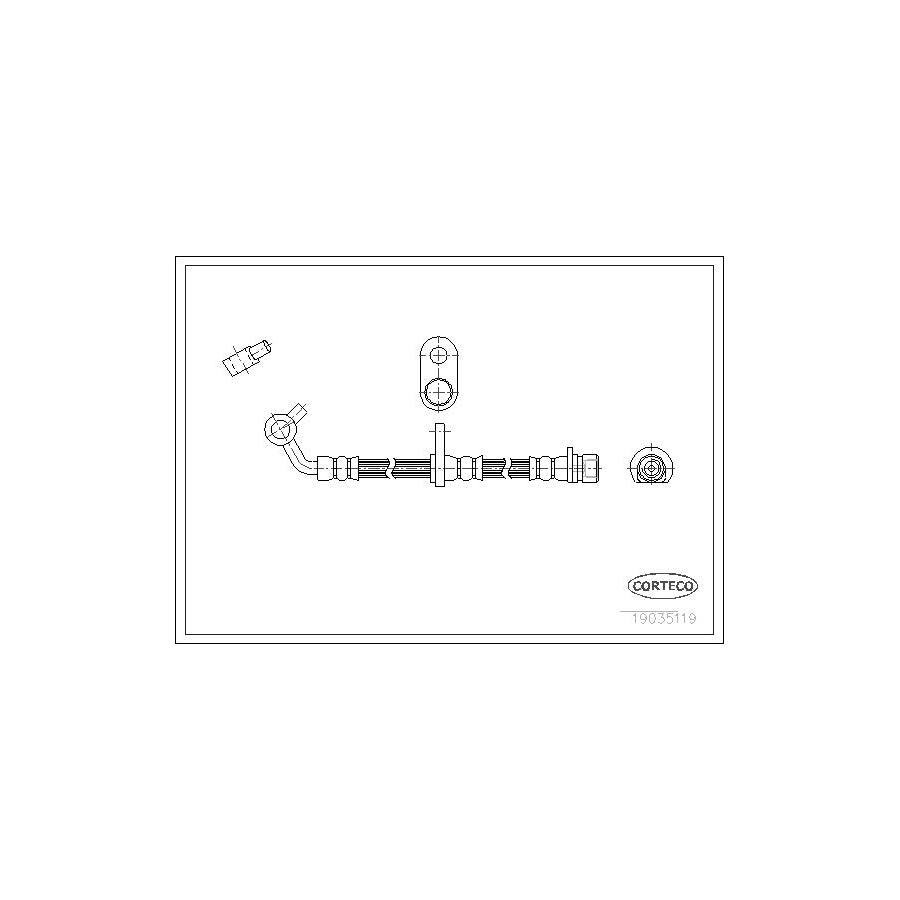 Corteco 19035119 Brake Hose for Honda Cr-V II (Rd)