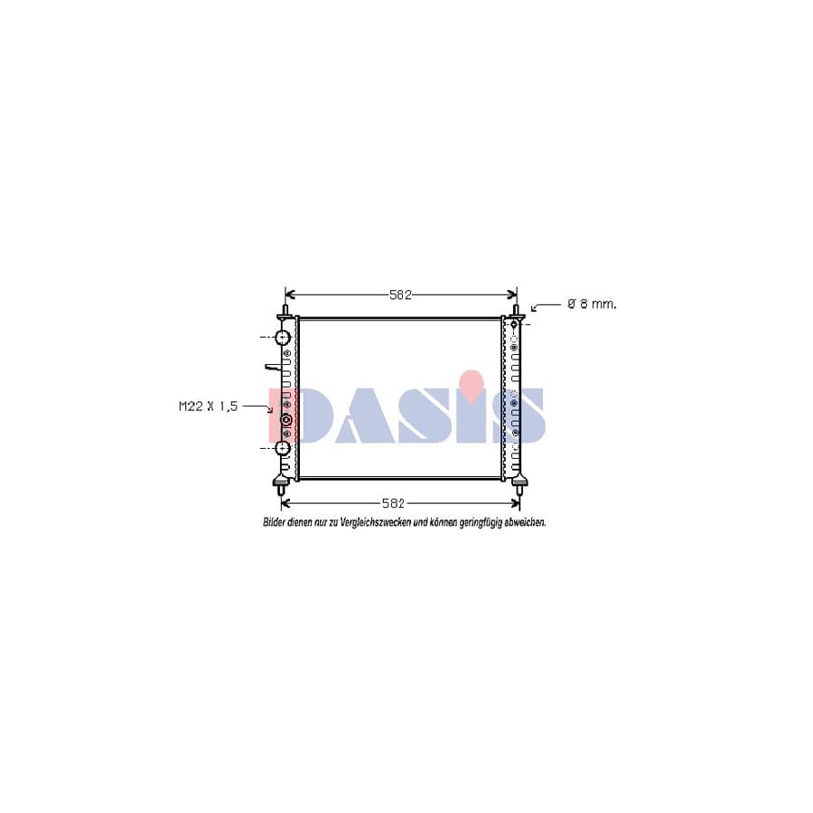 AKS Dasis 081060N Engine Radiator for Fiat Brava
