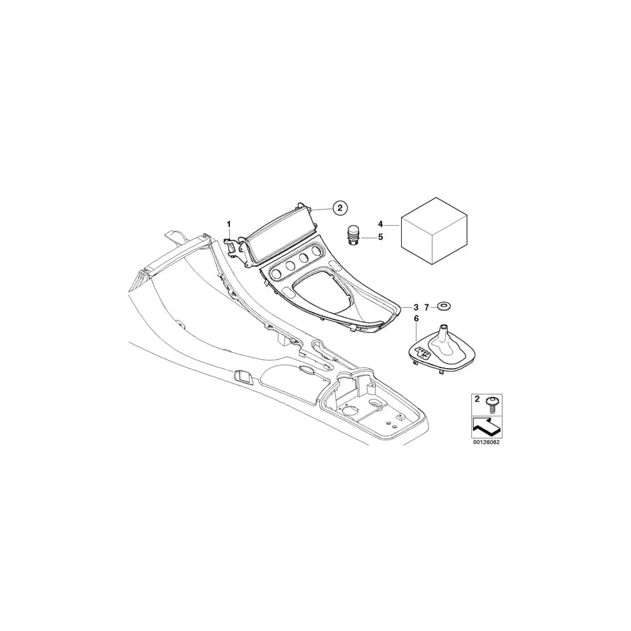 Genuine BMW 51168267845 E52 Module Carrier, Center Console STRATUS MET (Inc. Z8)
