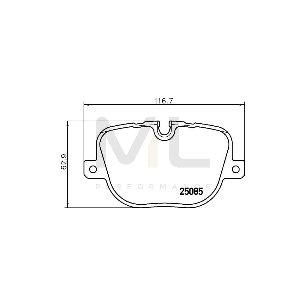 Hella 8DB 355 015-451 Brake Pad Set For Land Rover Range Rover Prepared For Wear Indicator, With Brake Caliper Screws, With Accessories | ML Performance Car Parts