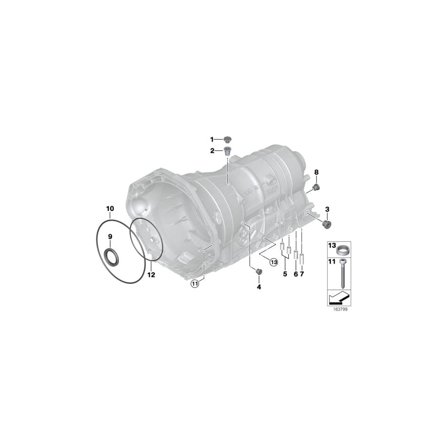 Genuine BMW 24107536341 E92 E87 E90 Sealing Sleeve L=48,90 (Inc. 116i, X1 25iX & 318d)