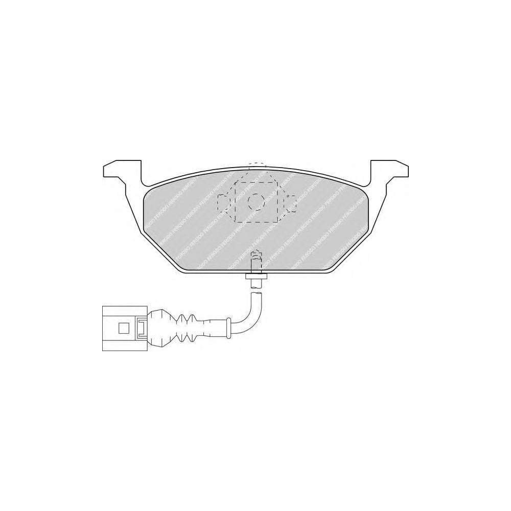 Ferodo FQT1398 Brake Pad Set Front Axle, Incl. Wear Warning Contact, With Piston Clip