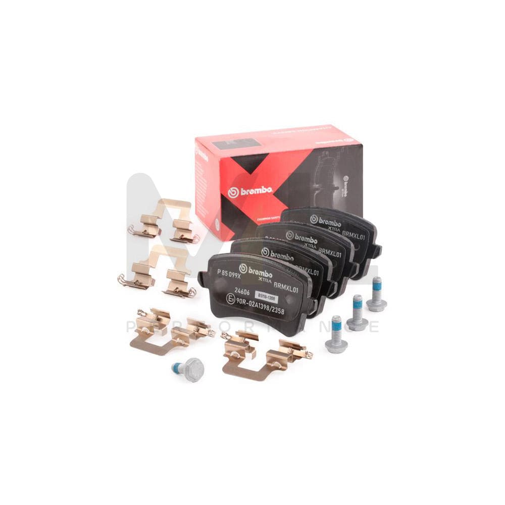 Brembo P 85 099X Brake Pad Set Excl. Wear Warning Contact, With Brake Caliper Screws