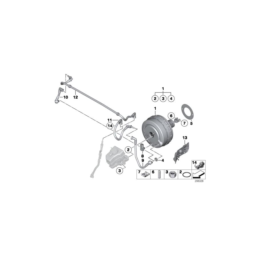 Genuine BMW 34336789773 E93 E87 Brake Servo Unit (Inc. 118d, 316i & 120d)