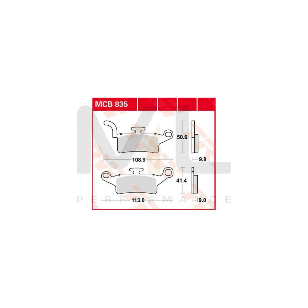 TRW Organic Allround Mcb835 Brake Pad Set