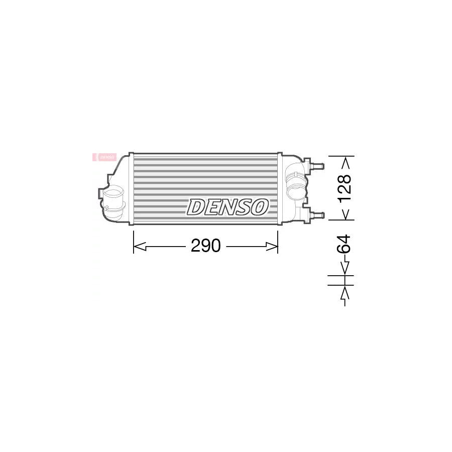 DENSO DIT09115 Intercooler for Fiat Panda III Hatchback (312, 319)
