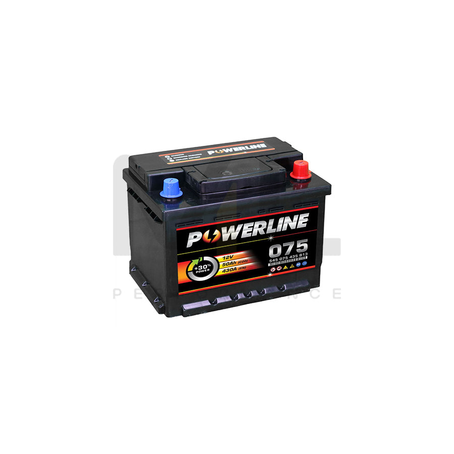 Powerline 075 Car Battery 12V