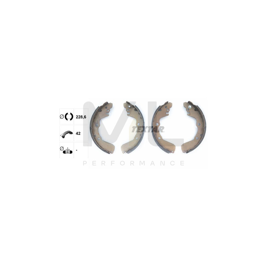 TEXTAR 91047500 Brake Shoe Set without handbrake lever