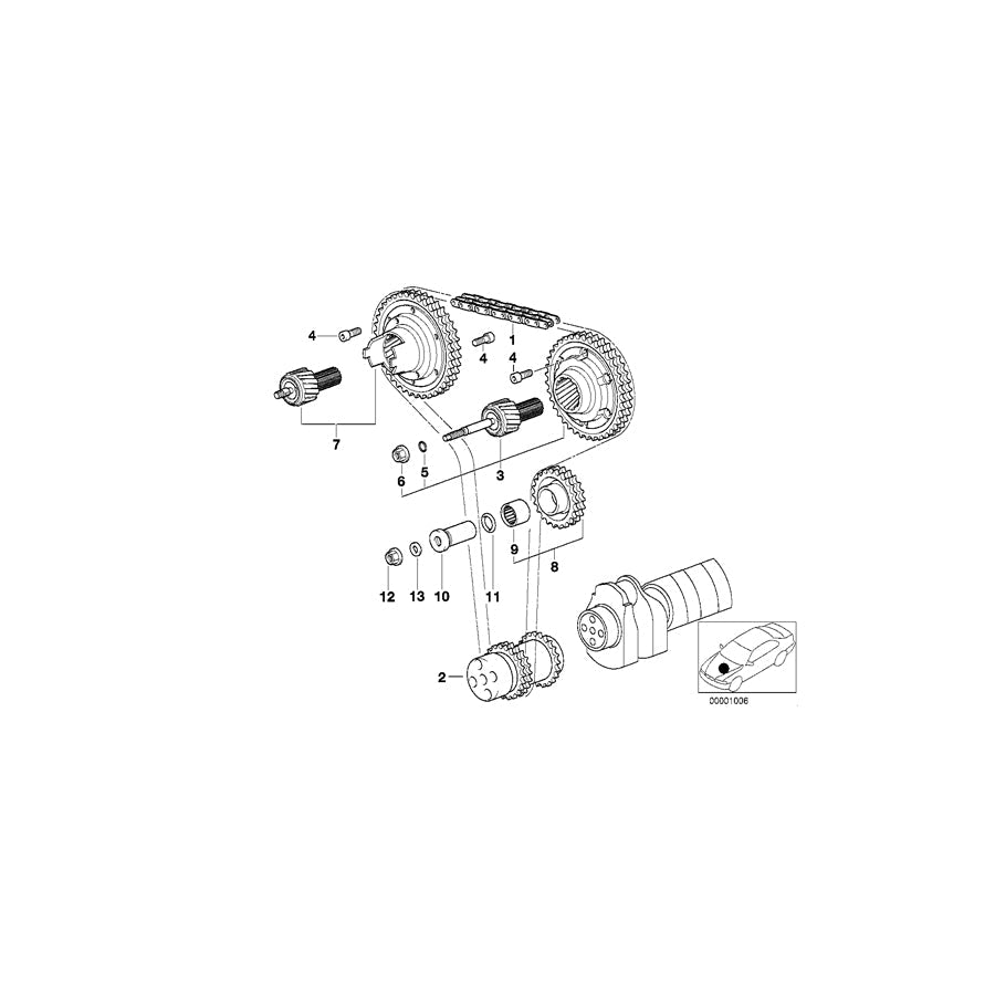 Genuine BMW 11361405174 E36 Vanos Gearbox, Outlet (Inc. M3 & Z3 M)