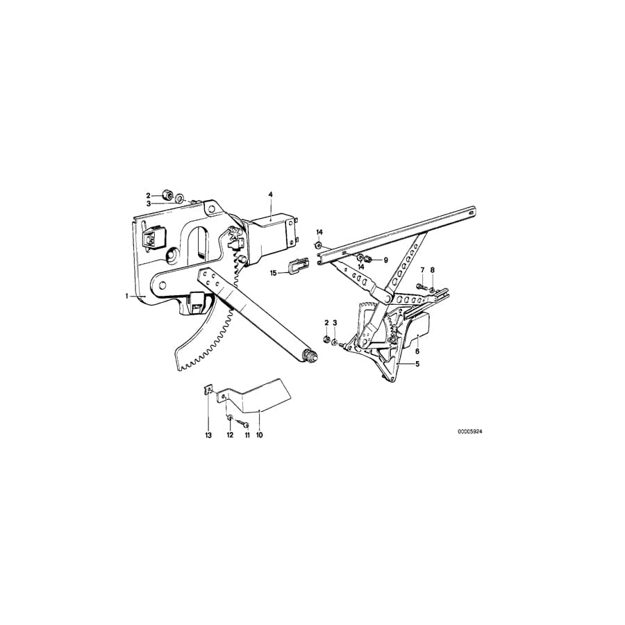 Genuine BMW 51351868192 E23 Electr.Window Lifter Rear Right (Inc. 730, 735i & 728)