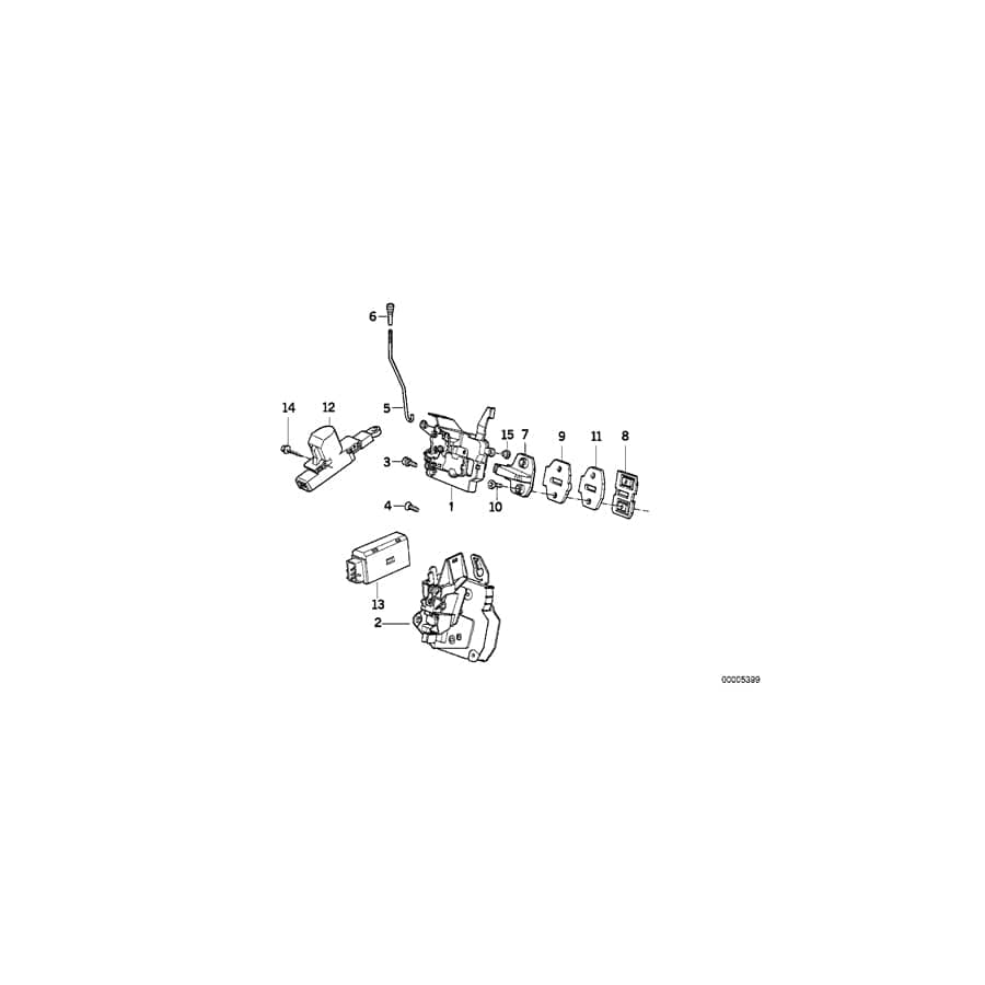 Genuine BMW 51211908558 E34 E32 Striker Plate Gasket (Inc. 750i, M5 3.6 & 730i)