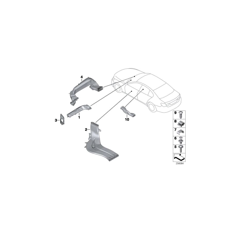 Genuine BMW 64116912537 RR1 E66 Defroster Nozzle Left (Inc. 760i, 745LiS & ALPINA B7)