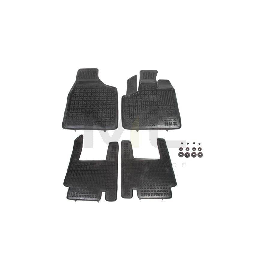 REZAW PLAST 203701A Floor mat set for CHRYSLER Grand Voyager V (RT) Elastomer, Front and Rear, Black