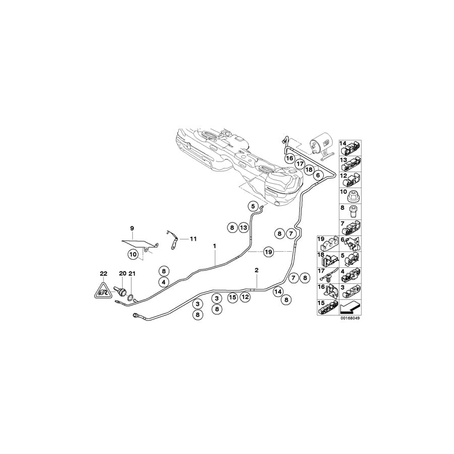 Genuine BMW 16127172161 E88 E87 E82 Fuel Feed Line (Inc. M Coupé, 120i & 118i)
