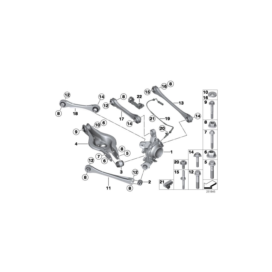 Genuine BMW 34526791949 F20 F23 Rear Abs/Bva Tube Bracket (Inc. 318dX, 318i & 328d)