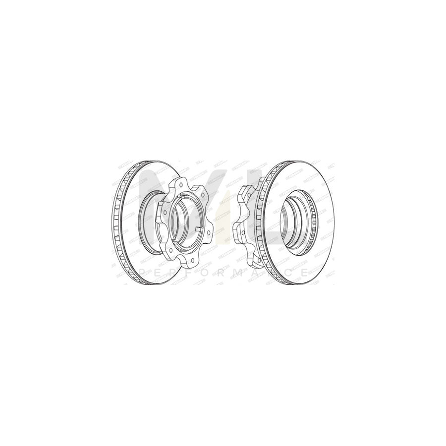 Ferodo Premier FCR208A Brake Disc Vented - Pair