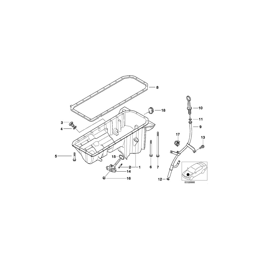 Genuine BMW 11431433495 E38 Guide Tube (Inc. 728i & 728iL)
