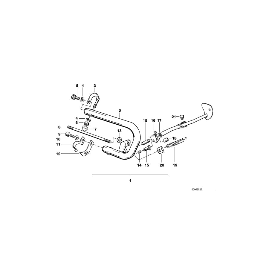 Genuine BMW 46532312465 Side Stand (Inc. R 100 R)