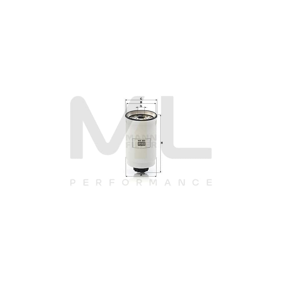 MANN-FILTER WK 880 Fuel filter for FORD TRANSIT Spin-on Filter