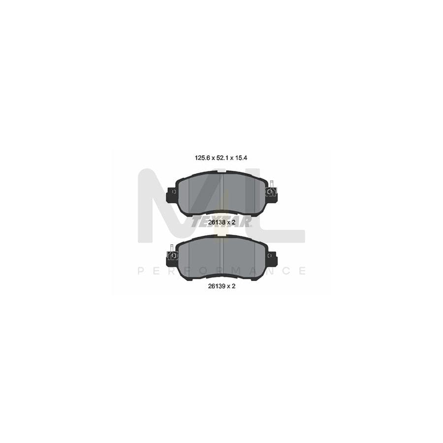 TEXTAR 2613801 Brake pad set with acoustic wear warning