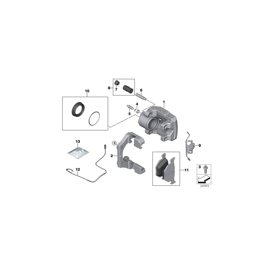 Genuine BMW 34216776789 E70 E72 E71 Caliper Housing Left (Inc. X6 50iX 4.4, X6 M50dX & X5 M50dX)