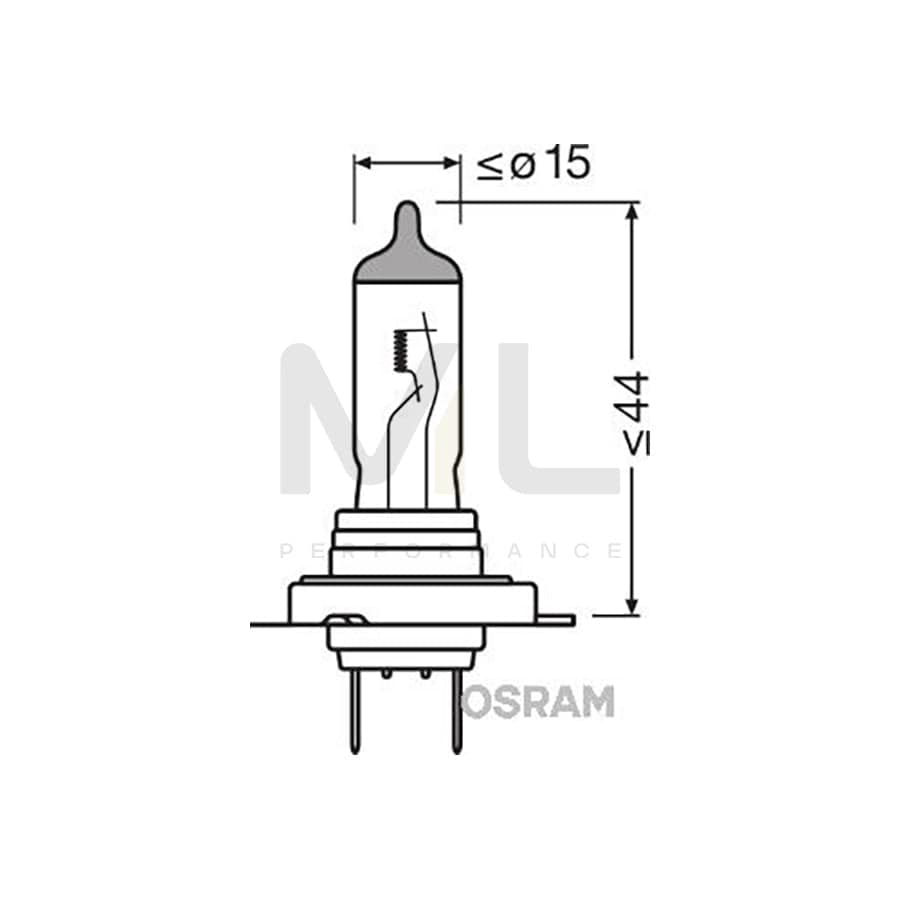 OSRAM SILVERSTAR 2.0 64210SV2-HCB Bulb, spotlight H7 12V 55W PX26d 3200K Halogen