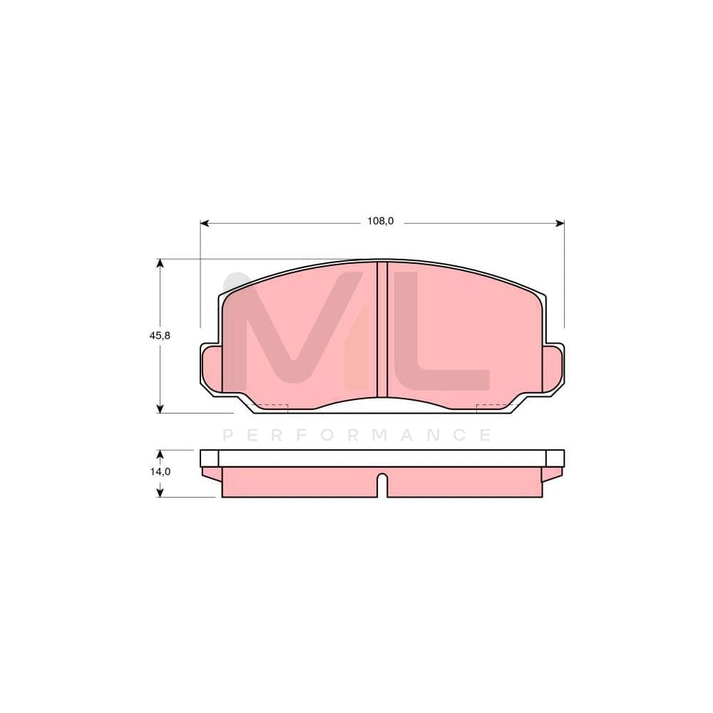 TRW Gdb175 Brake Pad Set Not Prepared For Wear Indicator