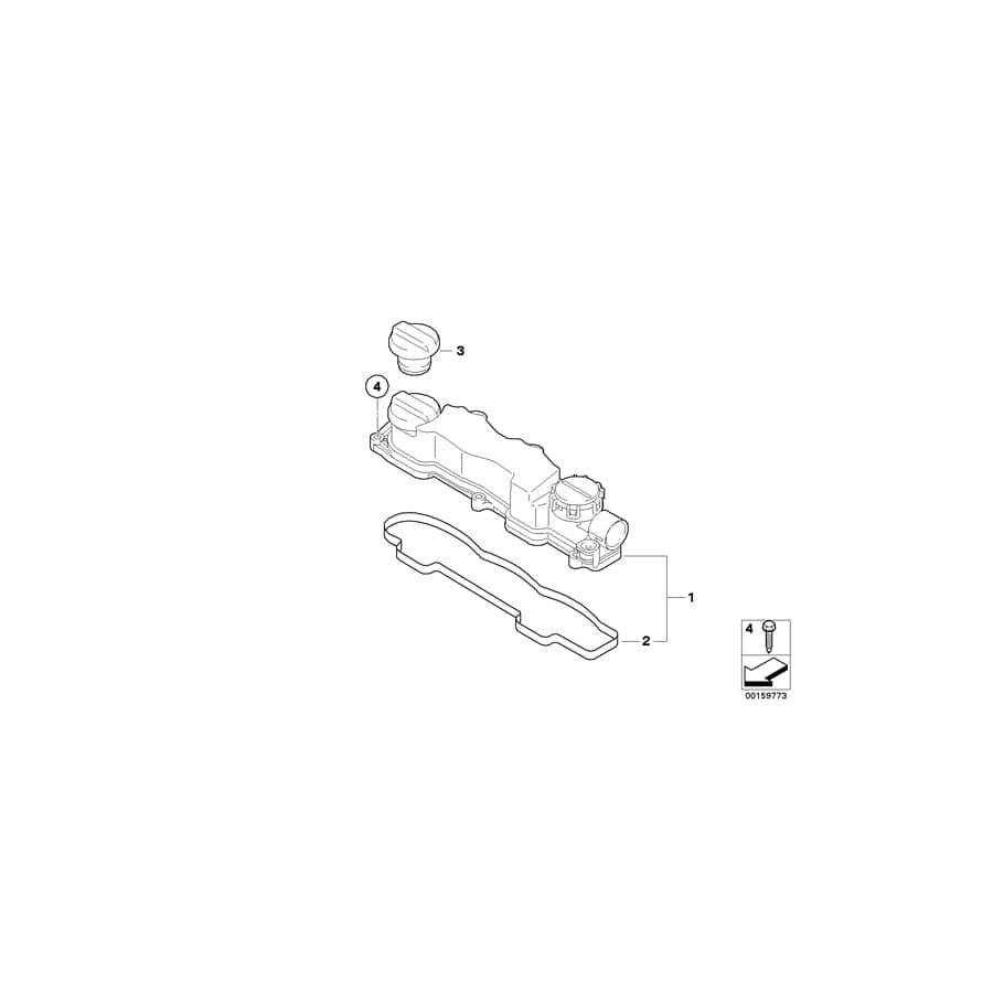 Genuine BMW 11127804877 R56 Cylinder Head Cover (Inc. One D & Cooper D)