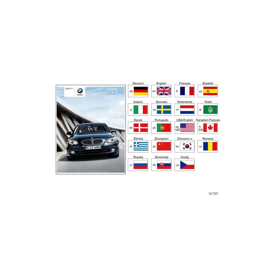 Genuine BMW 01410012211 Owner's Handbook E60, E61 EN US, MJ 2006 (Inc. 550i, 530xi & 545i)