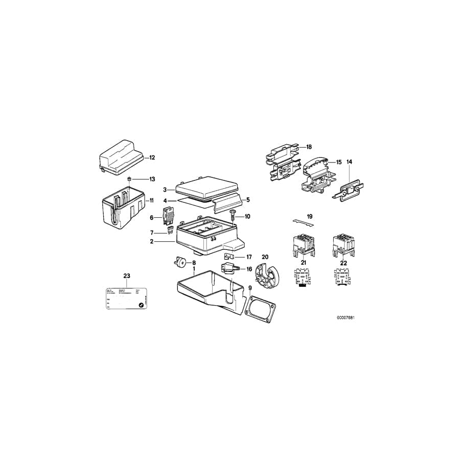 Genuine BMW 61131374020 E34 E32 Wiring Box (Inc. 540i, 730i & 535i)