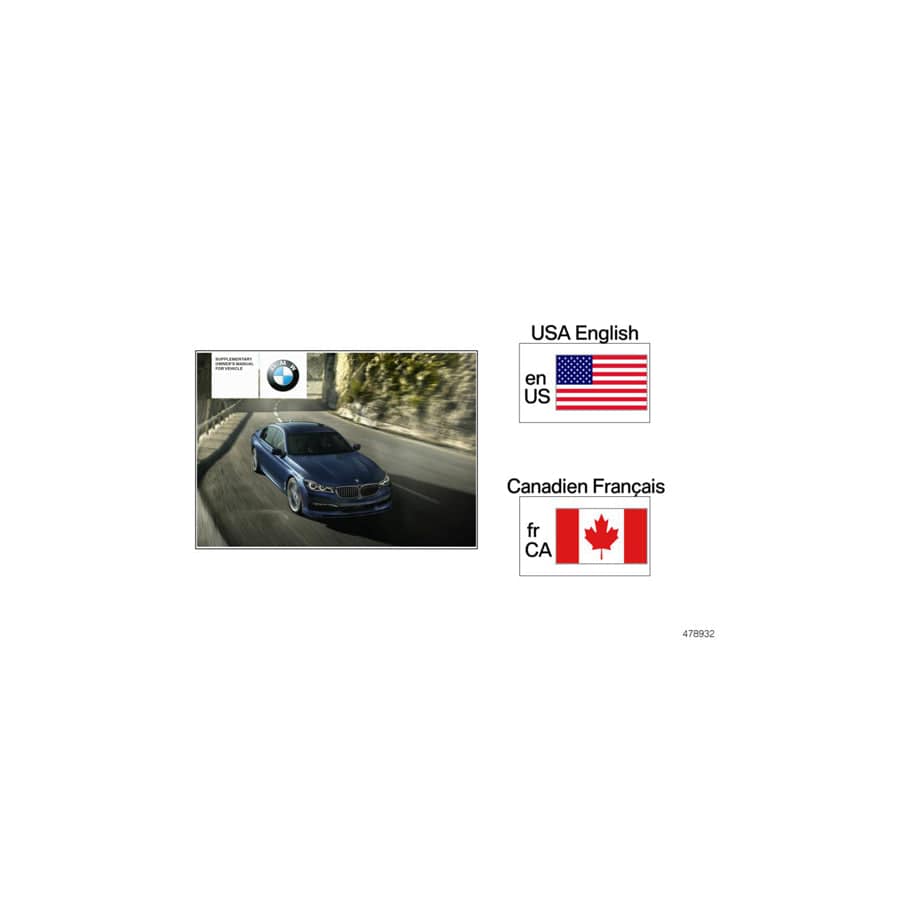 Genuine BMW 01407996798 Owner's Manual Alpina B7, FRCA (Inc. ALPINA B7)