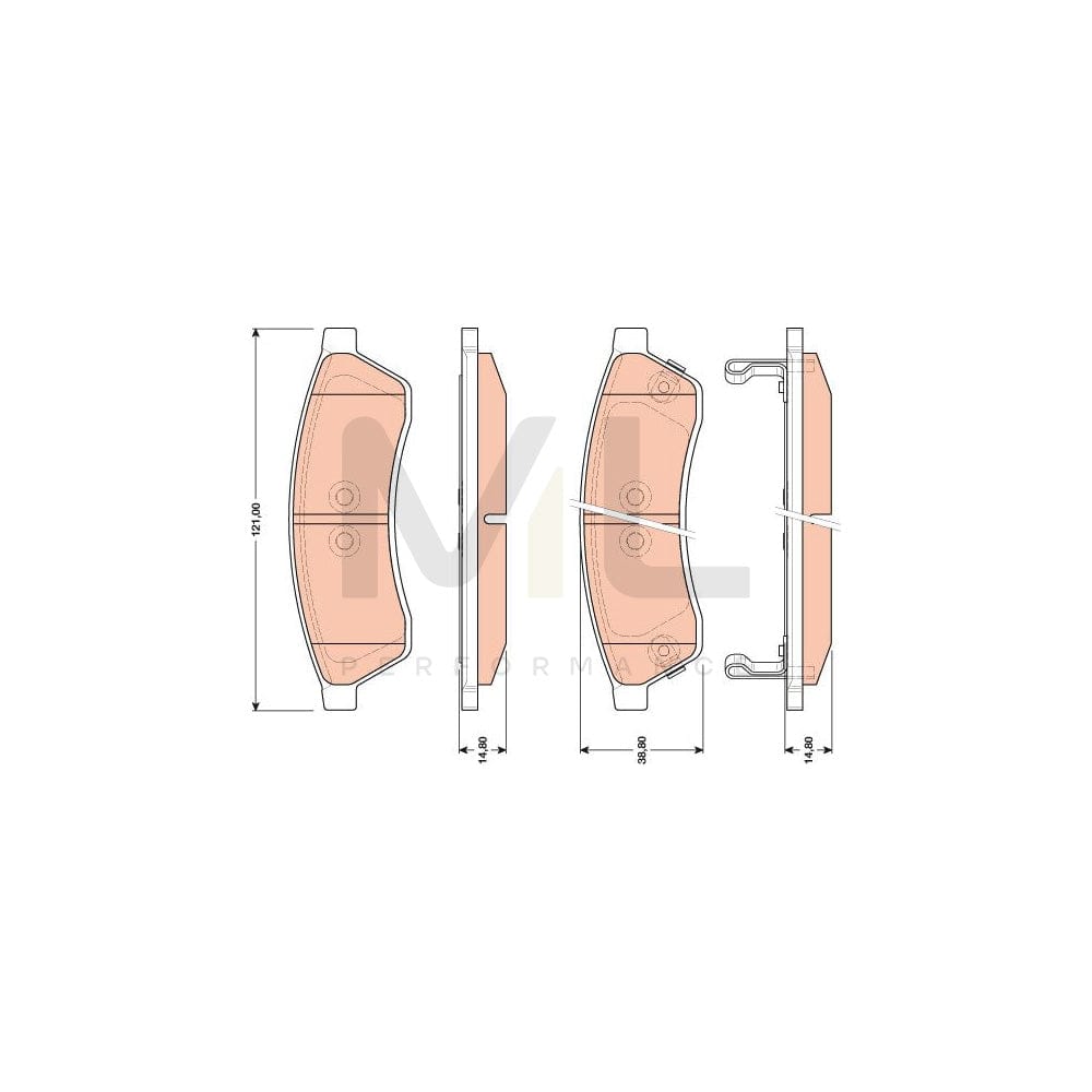 TRW Gdb4172 Brake Pad Set With Acoustic Wear Warning