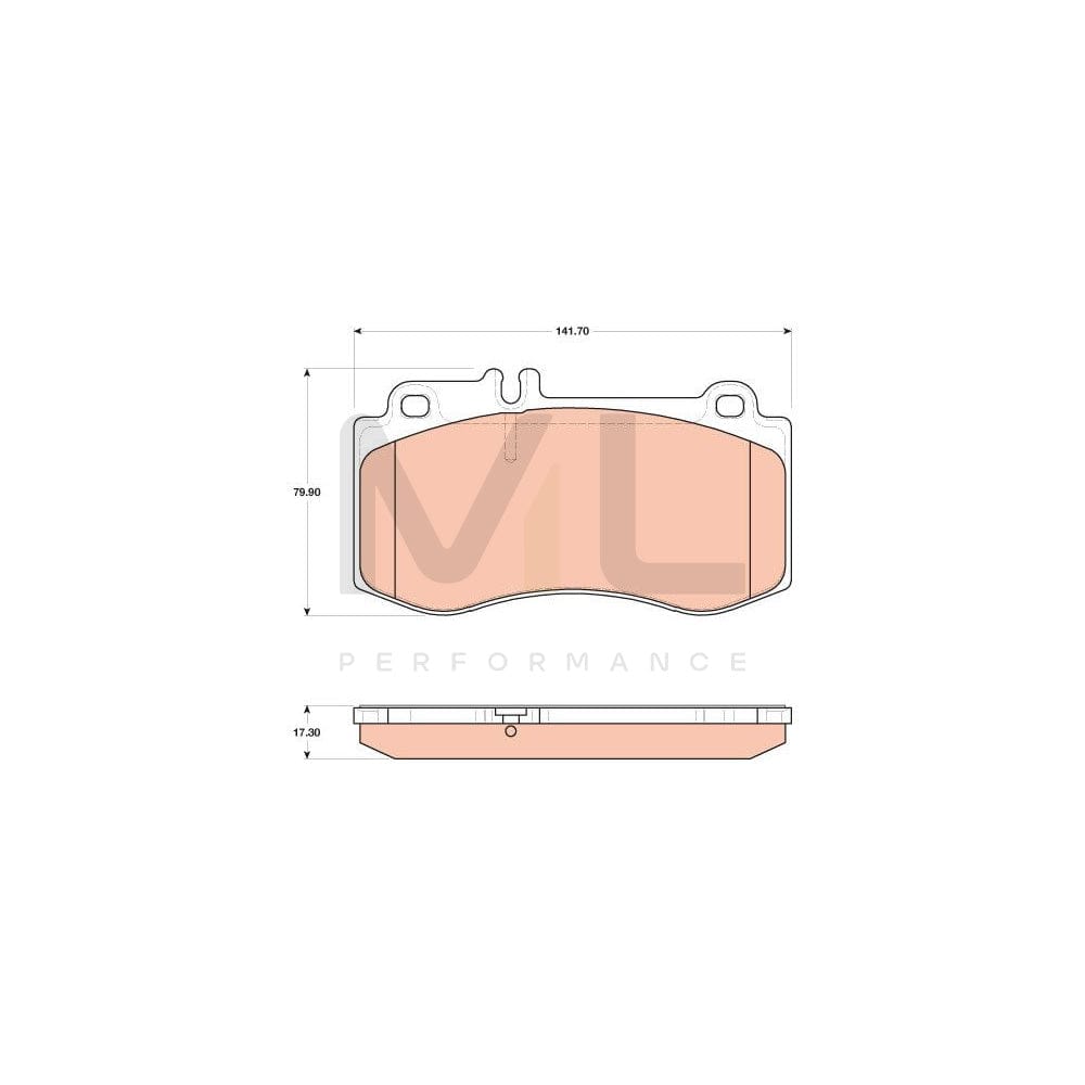 TRW Gdb1822 Brake Pad Set Prepared For Wear Indicator