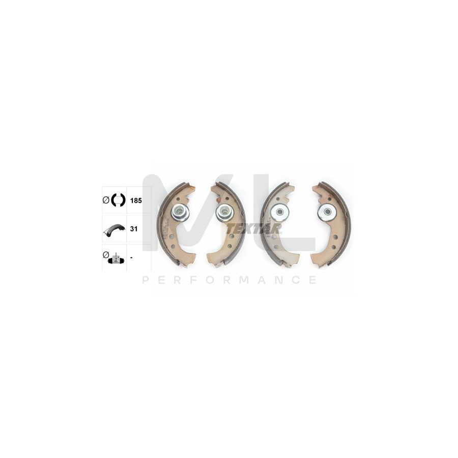 TEXTAR 91005900 Brake Shoe Set without handbrake lever