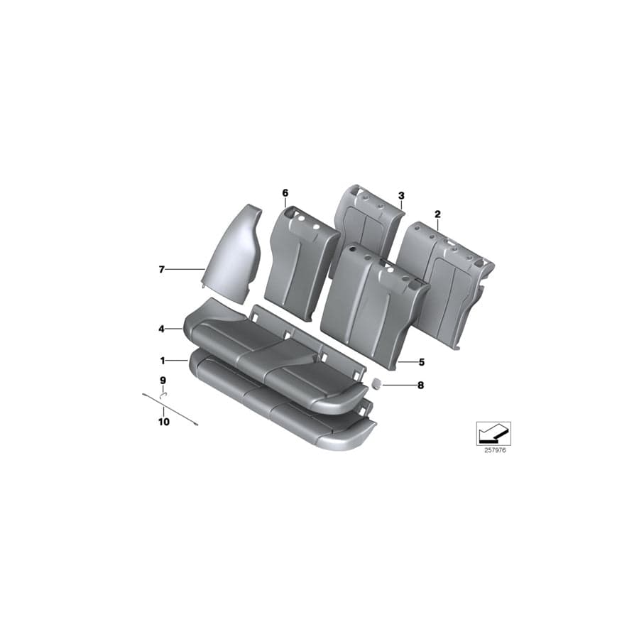 Genuine BMW 52207320252 F22 F21 Side Finisher, Leather, Right KORALLROT (Inc. 120d, 118dX & 114i)