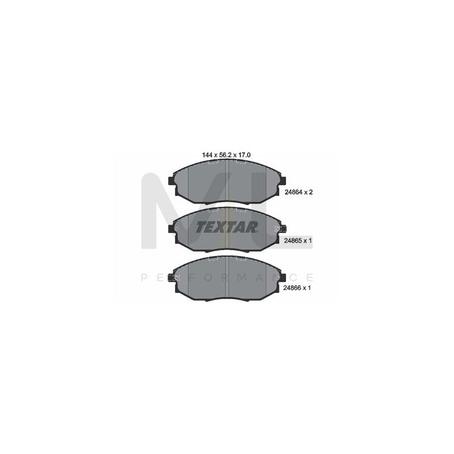 TEXTAR 2486401 Brake pad set with acoustic wear warning