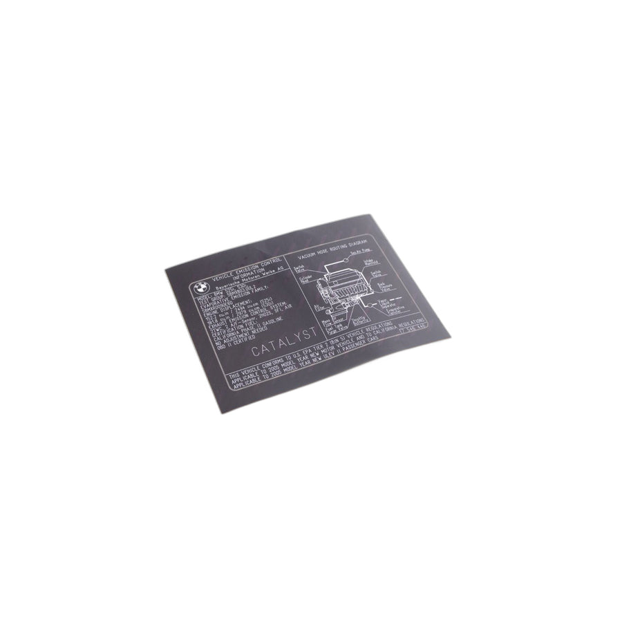 Genuine BMW 71227546446 E60 E61 Label "Exhaust Emission" (Inc. 530i, 525i & 530xi)