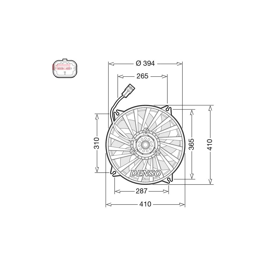 DENSO DER07012 Fan, Radiator
