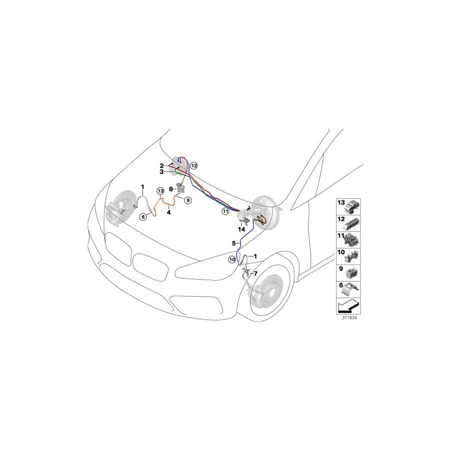 Genuine BMW 34306875883 F45 F46 F48 Pipe - Brake Master Cylinder- M12-M12 (Inc. X1 18i, 225i & 225iX)