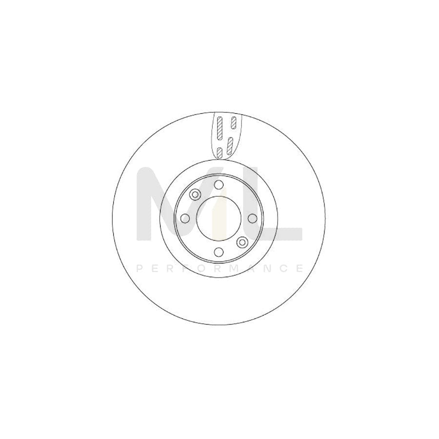 TRW DF6140 Brake Disc Vented, Painted - 1 piece