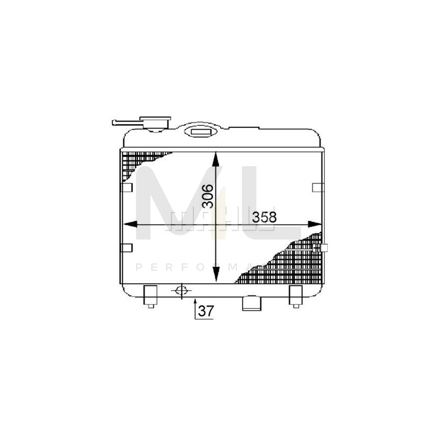 MAHLE ORIGINAL CR 145 000S Engine radiator with bolts/screws, Mechanically jointed cooling fins, Manual Transmission | ML Performance Car Parts