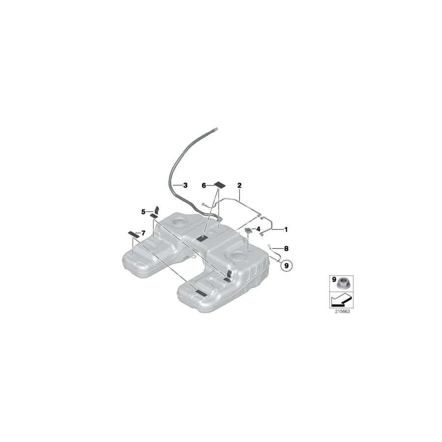 Genuine BMW 16111181428 F15 E72 Damping Strip (Inc. X5 40eX & Hybrid X6)