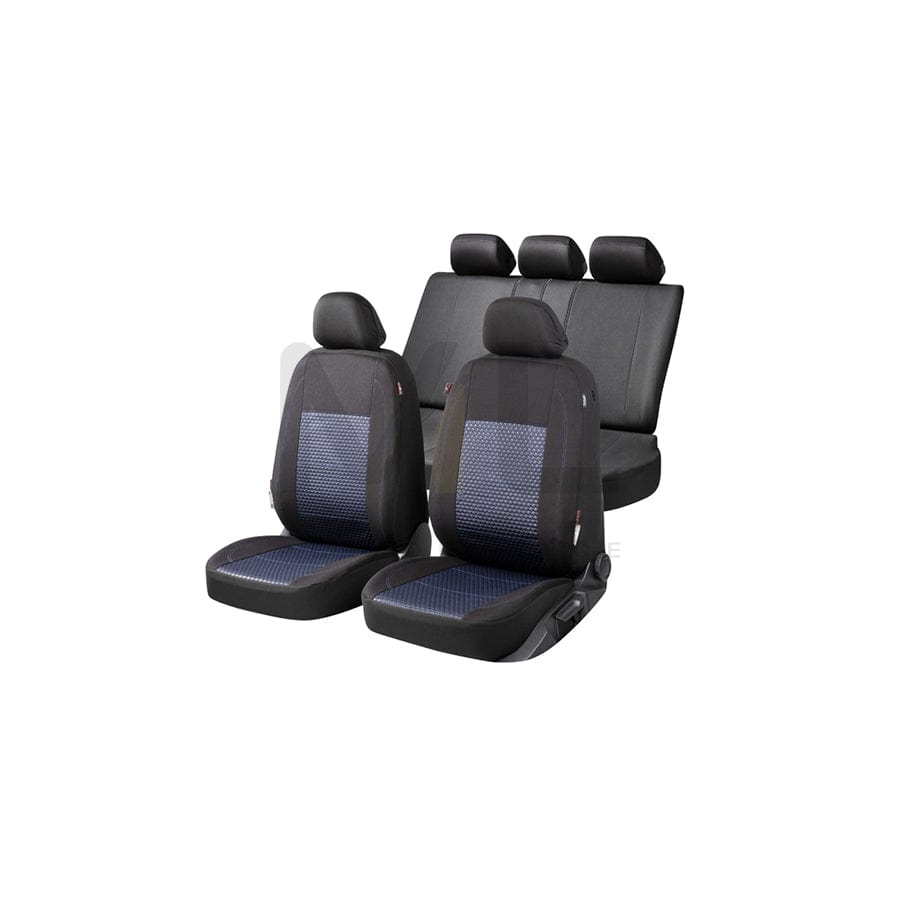 WALSER Avignon, ZIPP IT Premium 11871 Car seat cover Blue/black, Polyester, Front and Rear