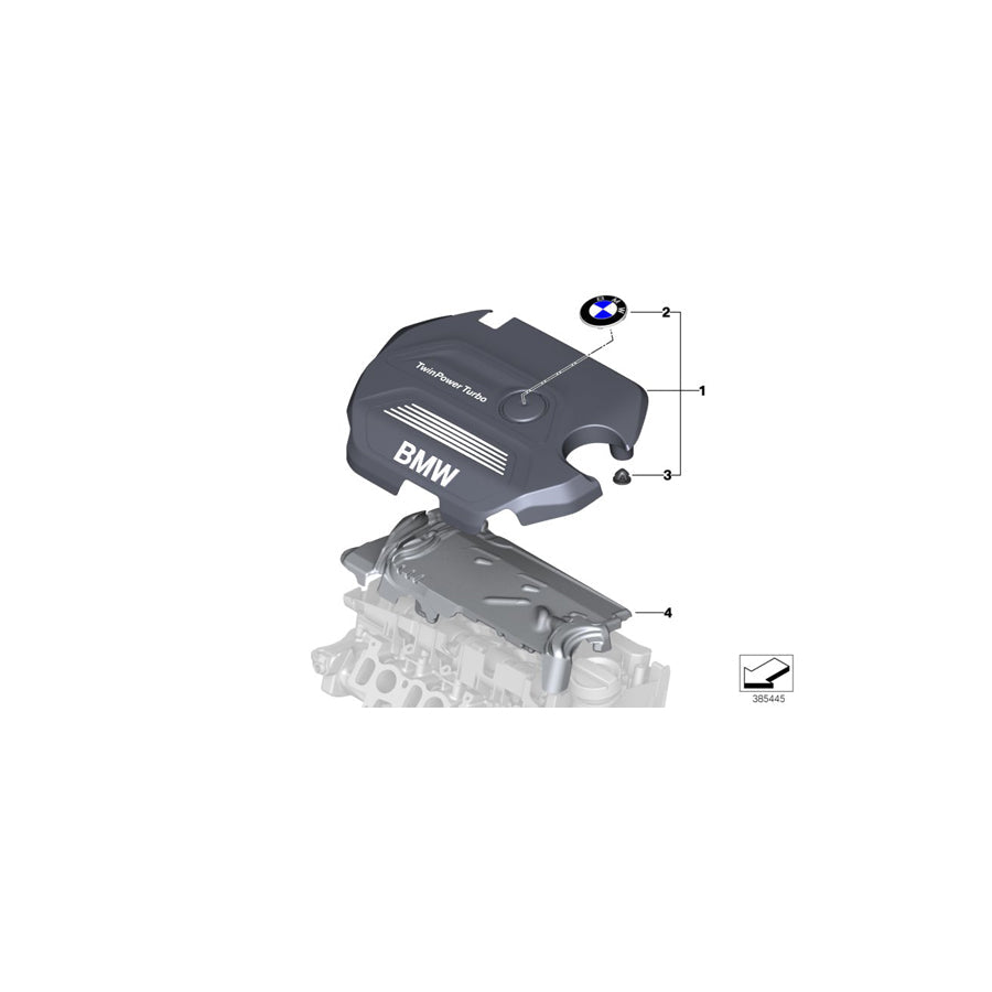 Genuine BMW 11148514199 F48 F45 Engine Cover (Inc. 220dX, X1 18dX & X2 20dX)
