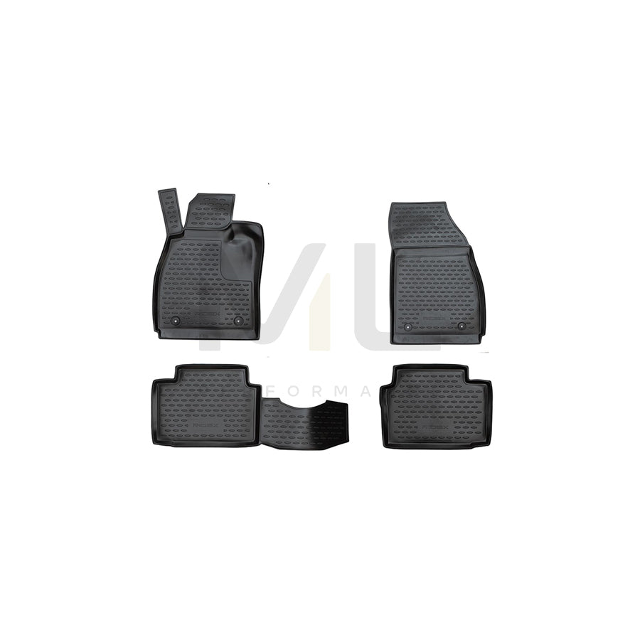 RIDEX Tailored 215A0444 Floor mat set for OPEL INSIGNIA Elastomer, Front and Rear, Quantity: 4, Black